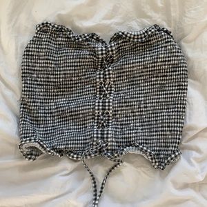 Express black and white tube top